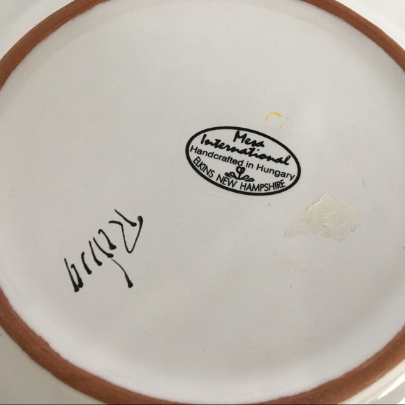 Gardeners bowl and plate ceramic signed Hungary - Picture 15 of 16